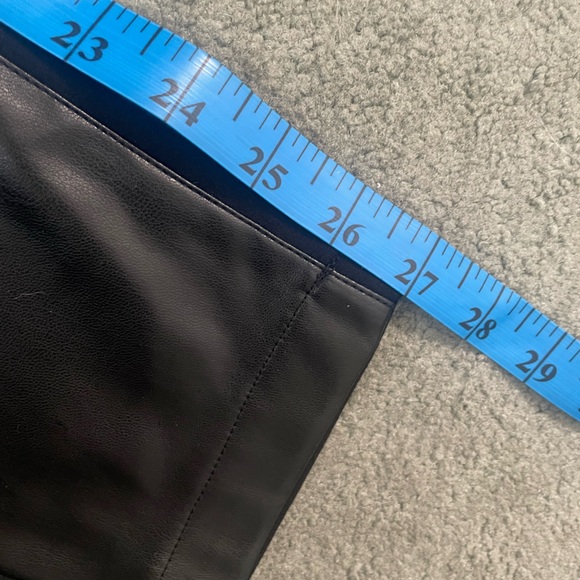 Ponte Slim Pant with Faux Leather Front - Picture 12 of 13